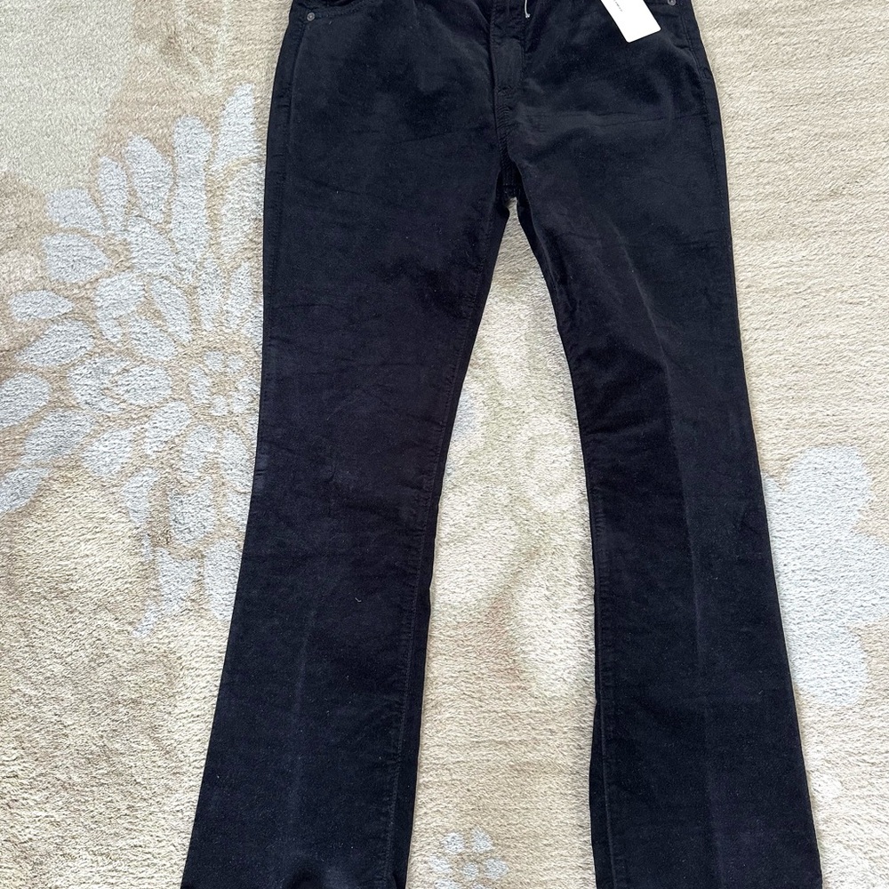 AG Adriano Goldschmied Retro Fit Black Velvet Pants